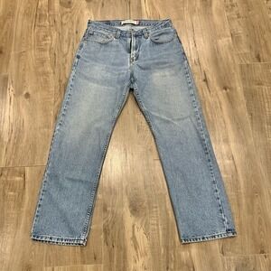 Levi's 505 Regular Fit Straight Leg Jeans‎ Light Blue Denim W32 L30 100% Cotton